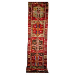 Early 20th Century Turkish Oushak Runner, Hand-Knotted Wool, 3' x 16'