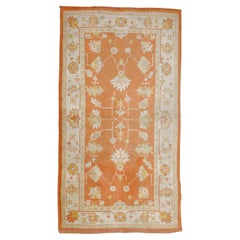 Early 20th Century Turkish Oushak Throw Rug