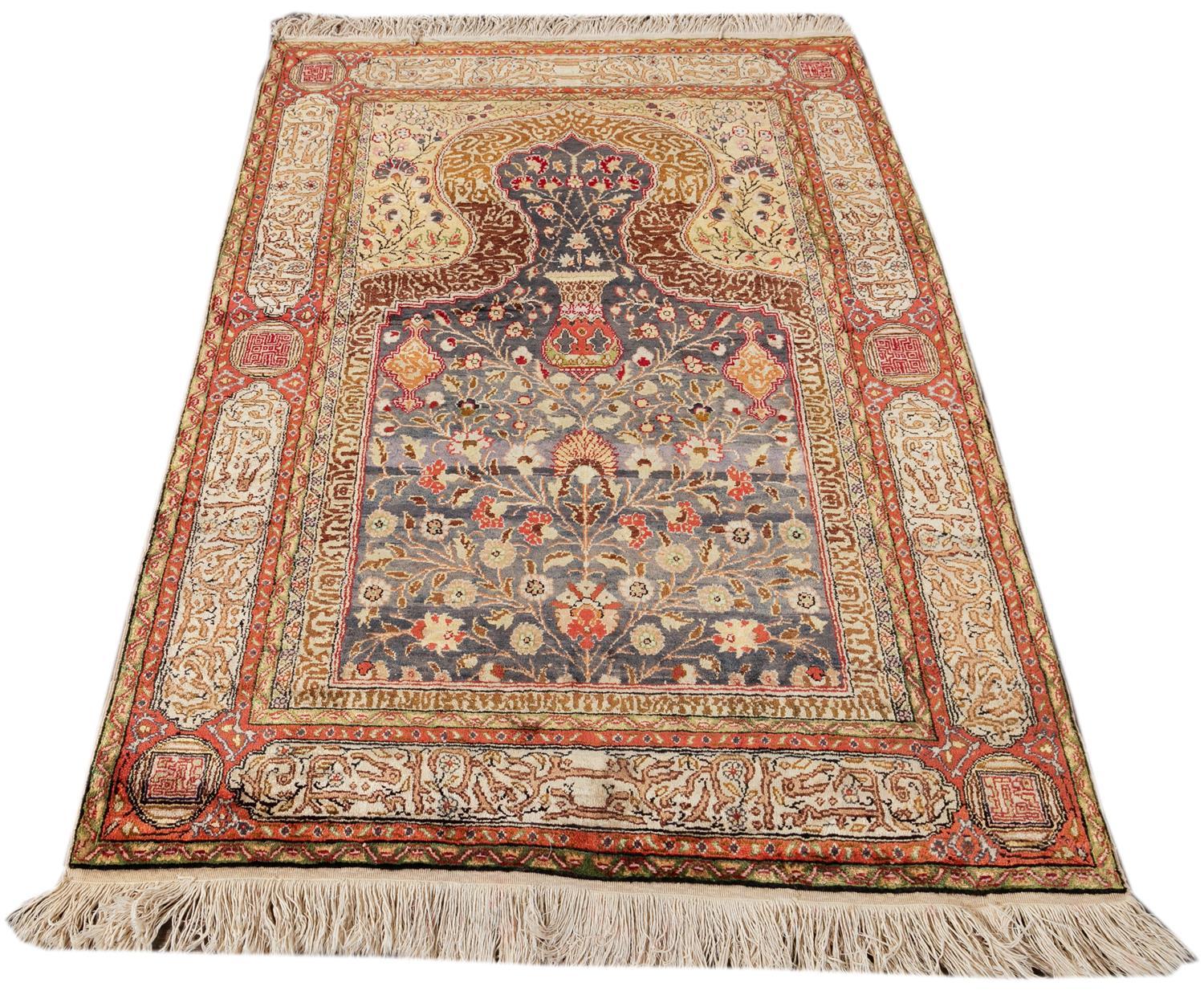 Early 20th Century Turkish Scatter Rug For Sale 1