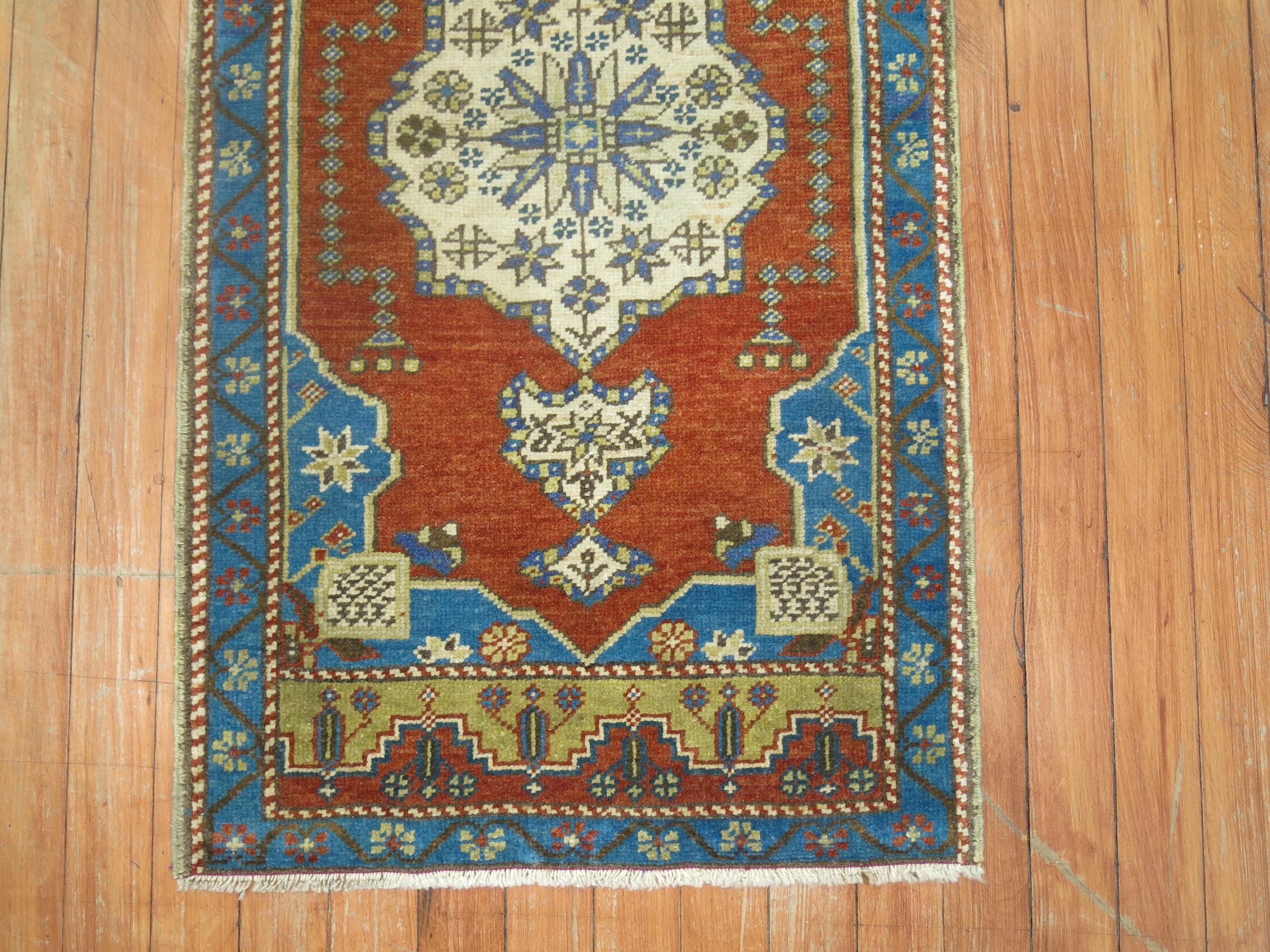 Adirondack Early 20th Century Turkish Small Rug For Sale