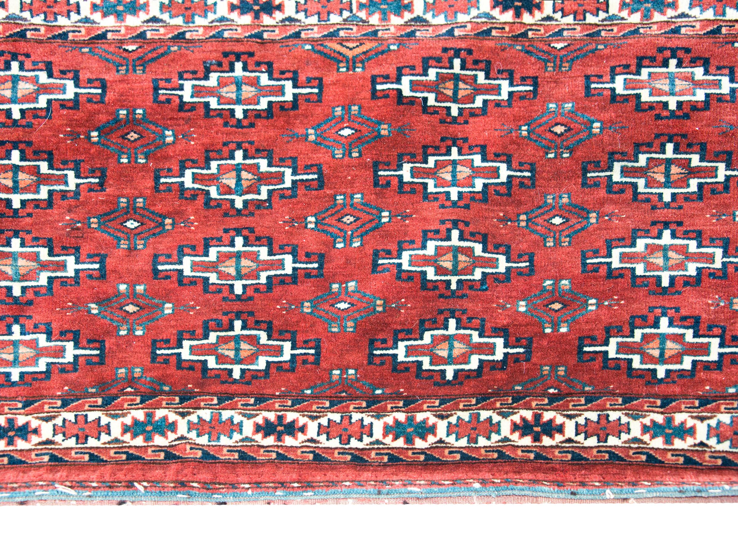 Persian Early 20th Century Turkman Bag Face Rug For Sale