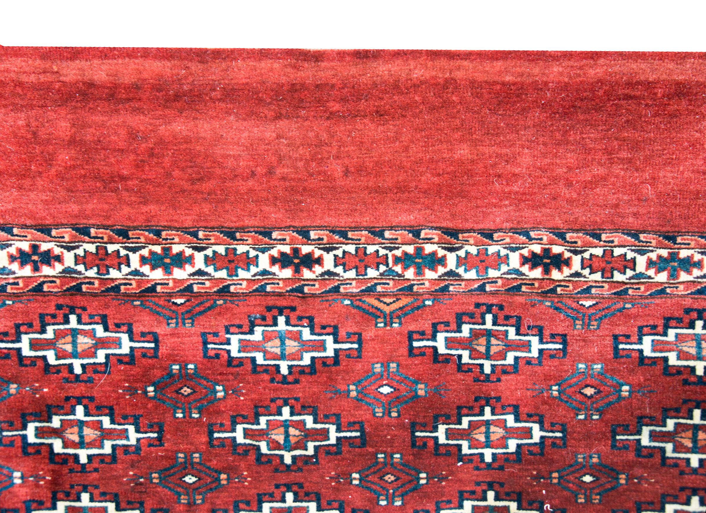 Early 20th Century Turkman Bag Face Rug For Sale 1