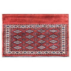 Tappeto Turkman Bag Face dei primi del Novecento