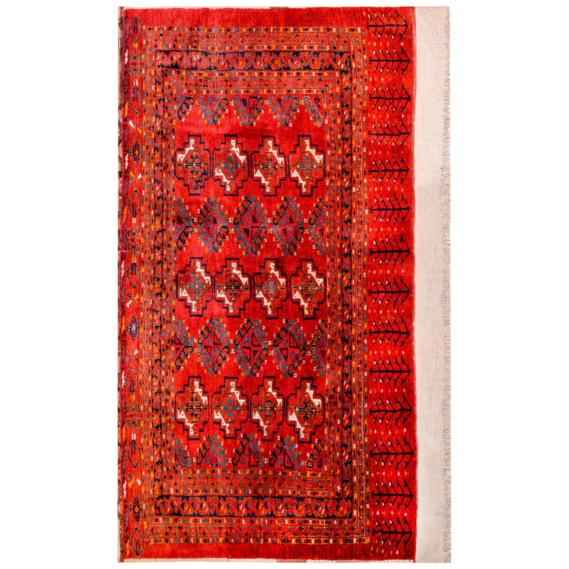 Early 20th Century Turkoman Bag Face Rug For Sale