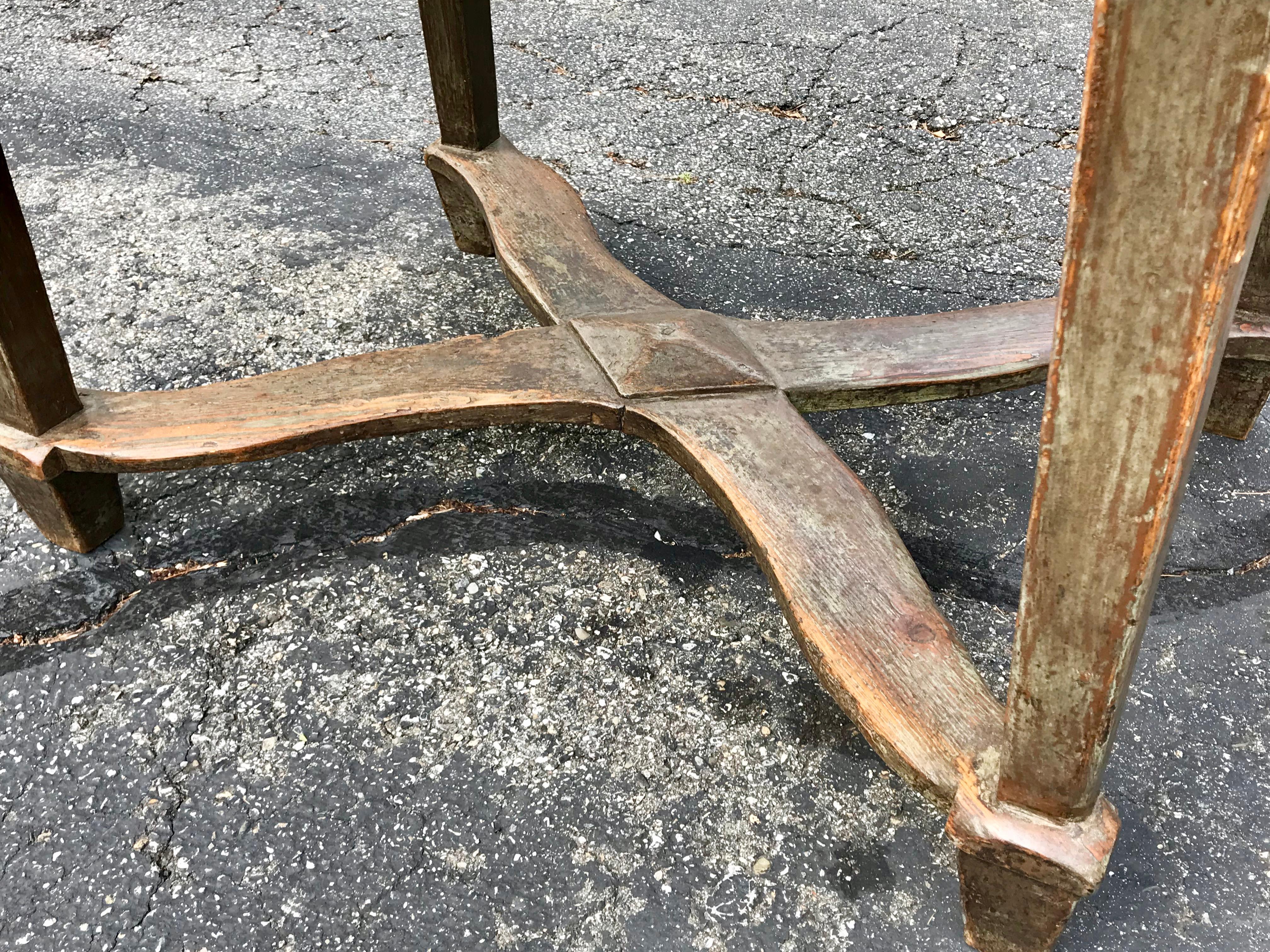 Rustic Early 20th Century Italian Tuscan Farm Table or Kitchen Prep Table, Italy