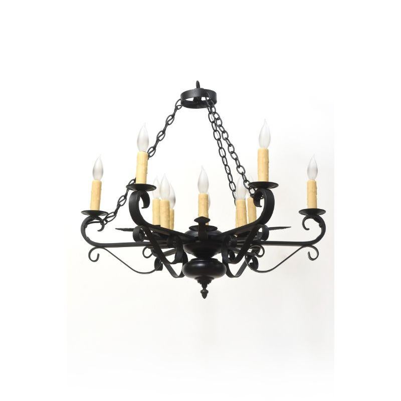 Early 20th Century Twelve Light Iron Chandelier 5