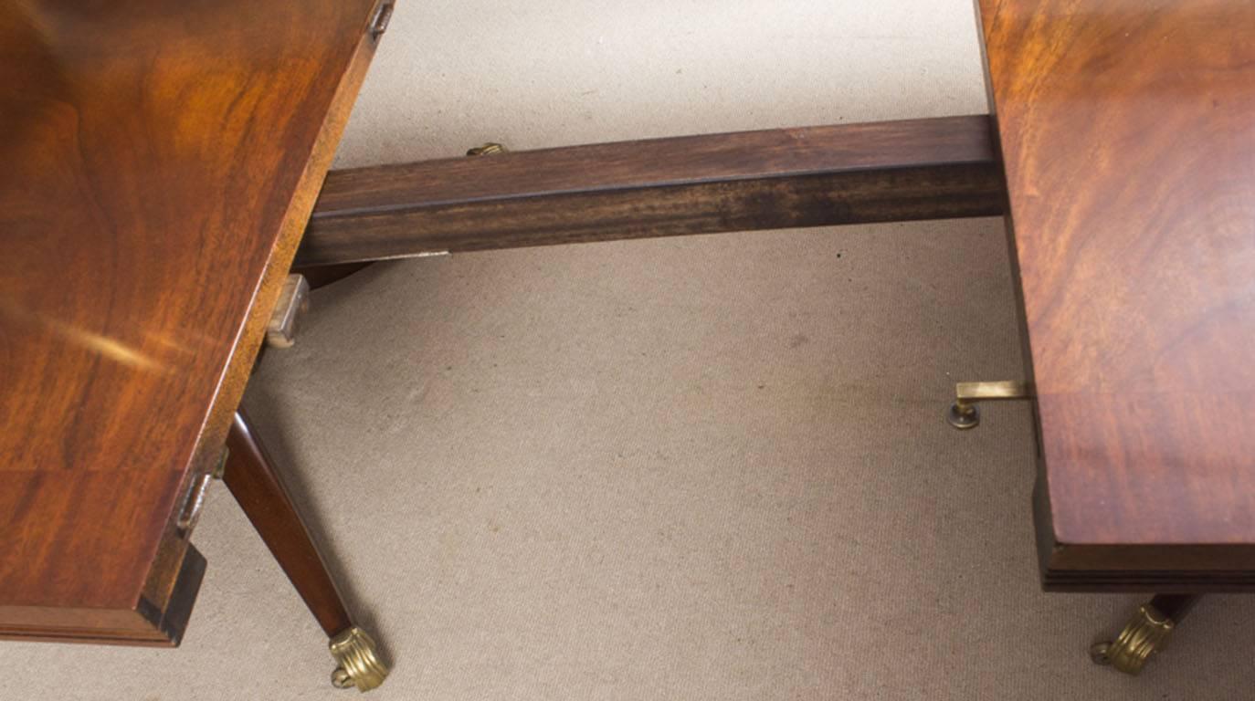Early 20th Century Twin Base Regency Style Dining Table 6