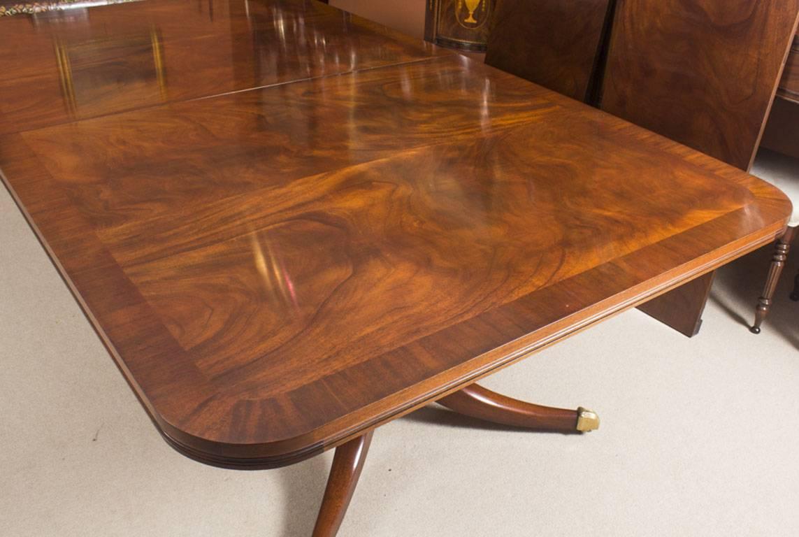 Early 20th Century Twin Base Regency Style Dining Table 7