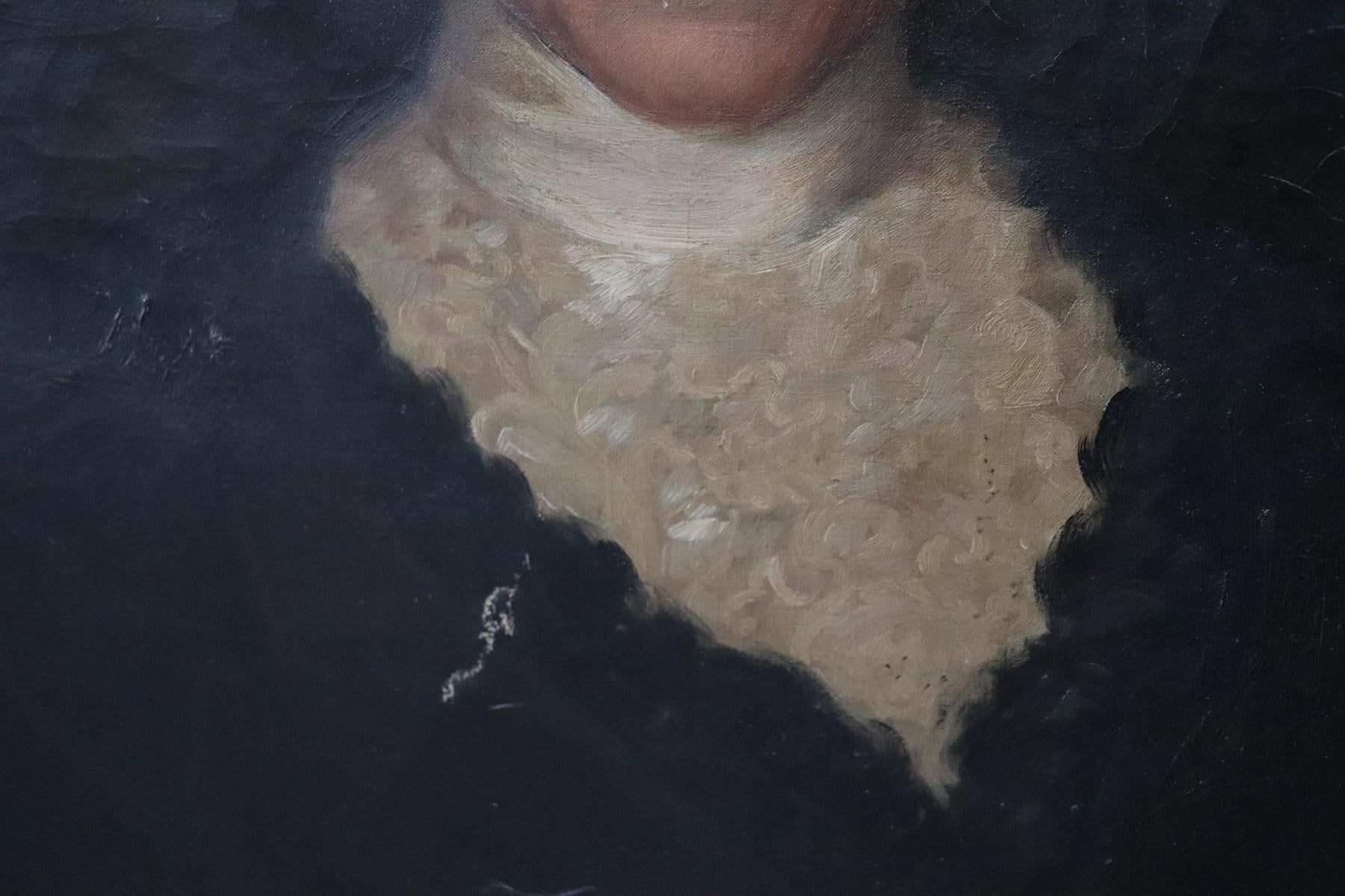 italien Portrait de femme, peinture à l'huile sur toile d'un artiste inconnu, début du 20e siècle en vente
