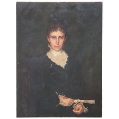Portrait of Lady, Oil Painting on Canvas