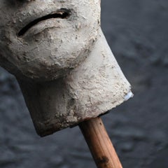 Early 20th Century Unusual Plaster Puppet Head