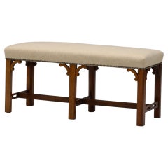 Early 20th Century Upholstered Stool