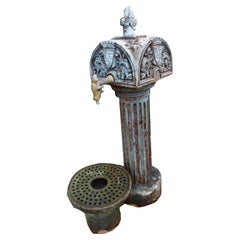 Early 20th Century Urban Cast Iron Fountain with a Low-Lying Sink