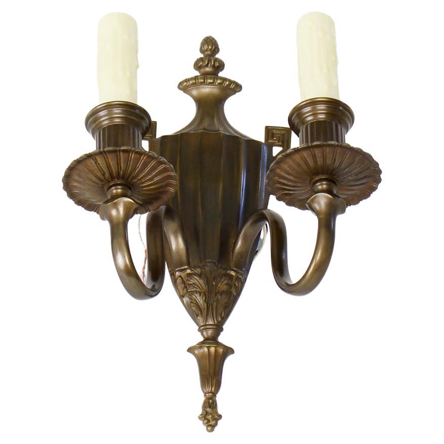 20th Century French Chandelier and Matching Sconces with Porcelain Bird
