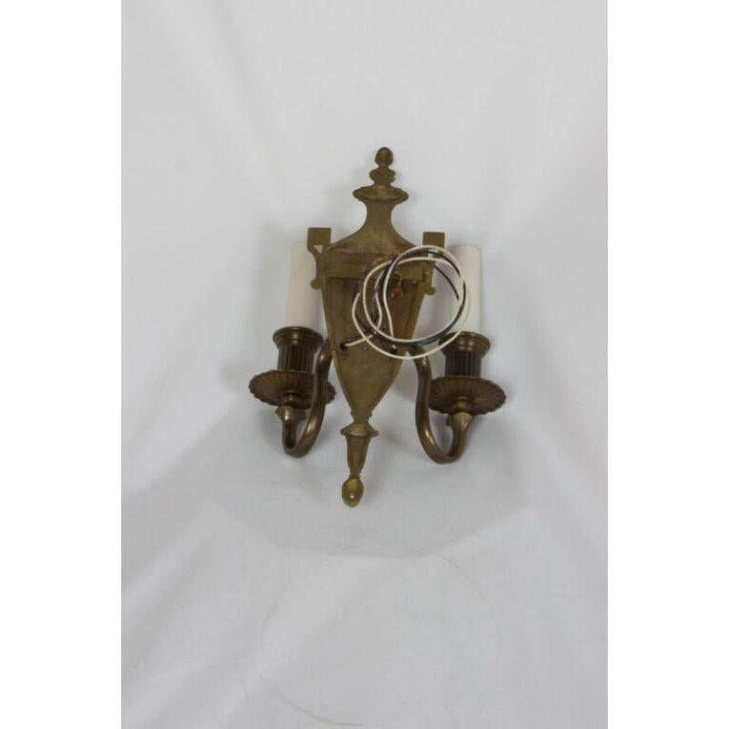 English Early 20th Century Urn Form Sconces with Porcelain Candlecovers, a Pair For Sale