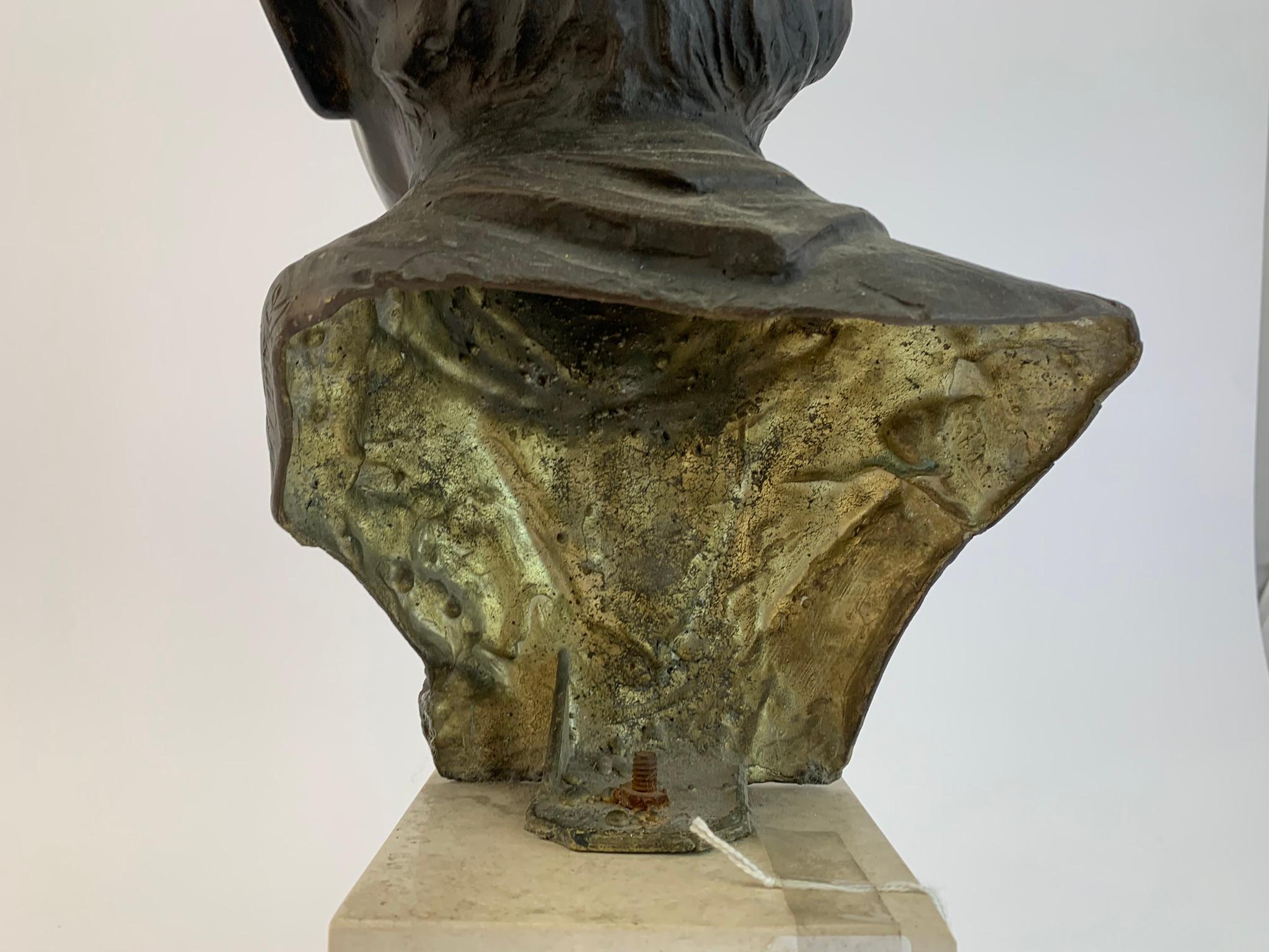 Italian Early 20th Century, V. Cinque Bronze Sculpture 'Scugnizzo' For Sale