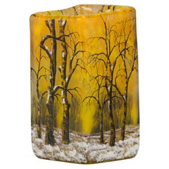 Early 20th Century Vase Entitled "Winter Vase" by Daum Frères Circa 1900