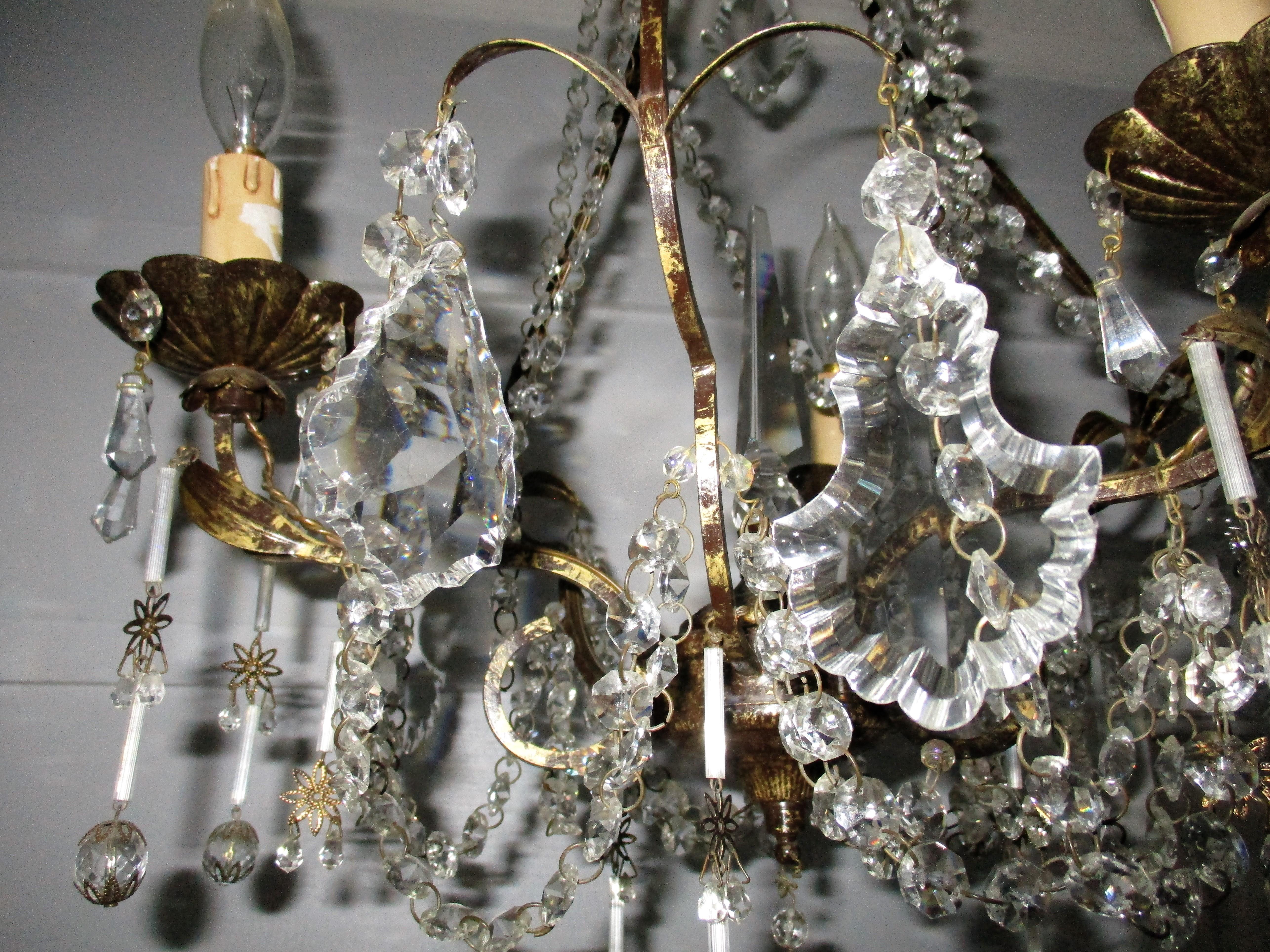 Belle Époque Early 20th Century Venetian Crystal Chandelier For Sale