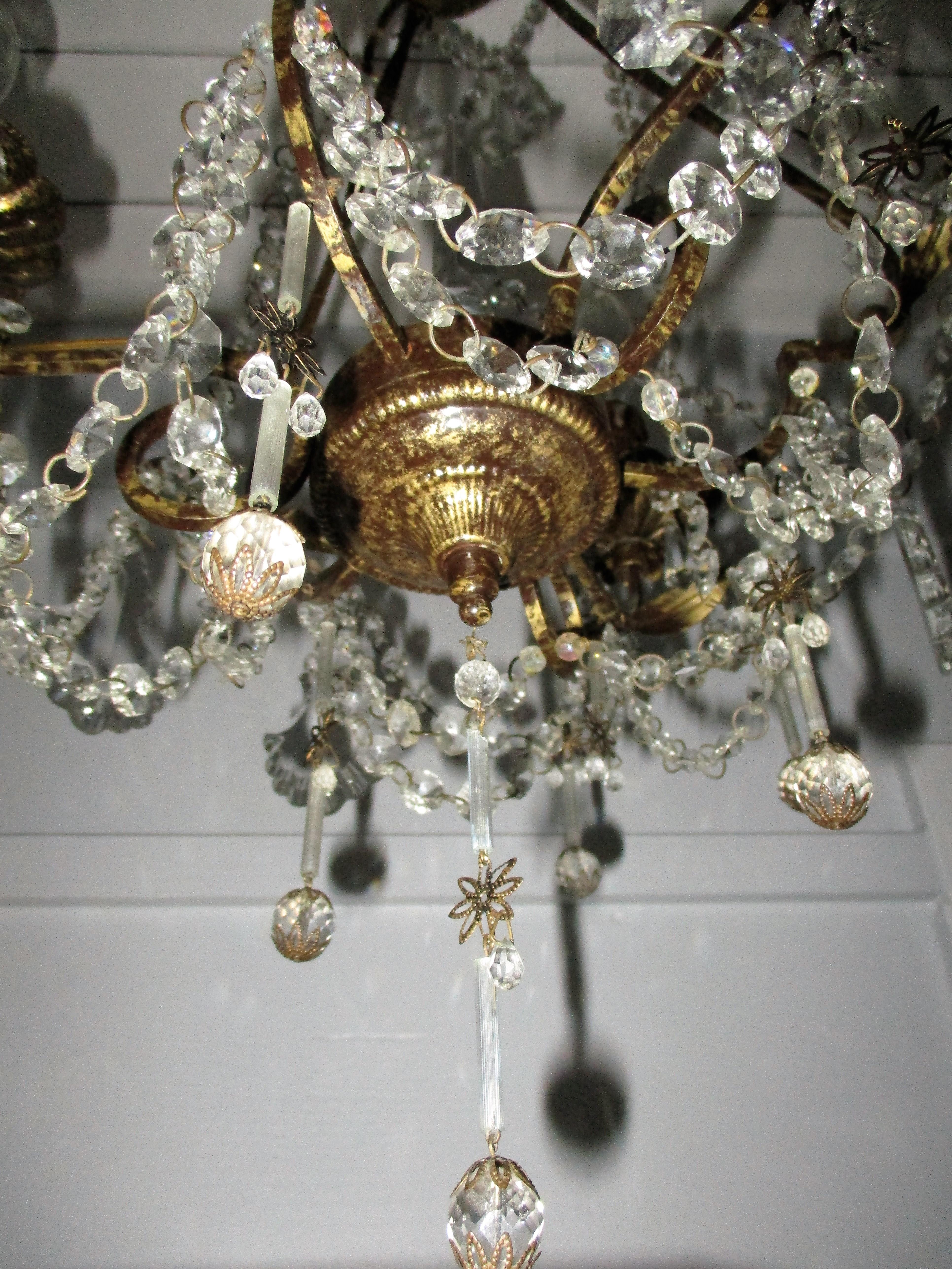 Italian Early 20th Century Venetian Crystal Chandelier For Sale