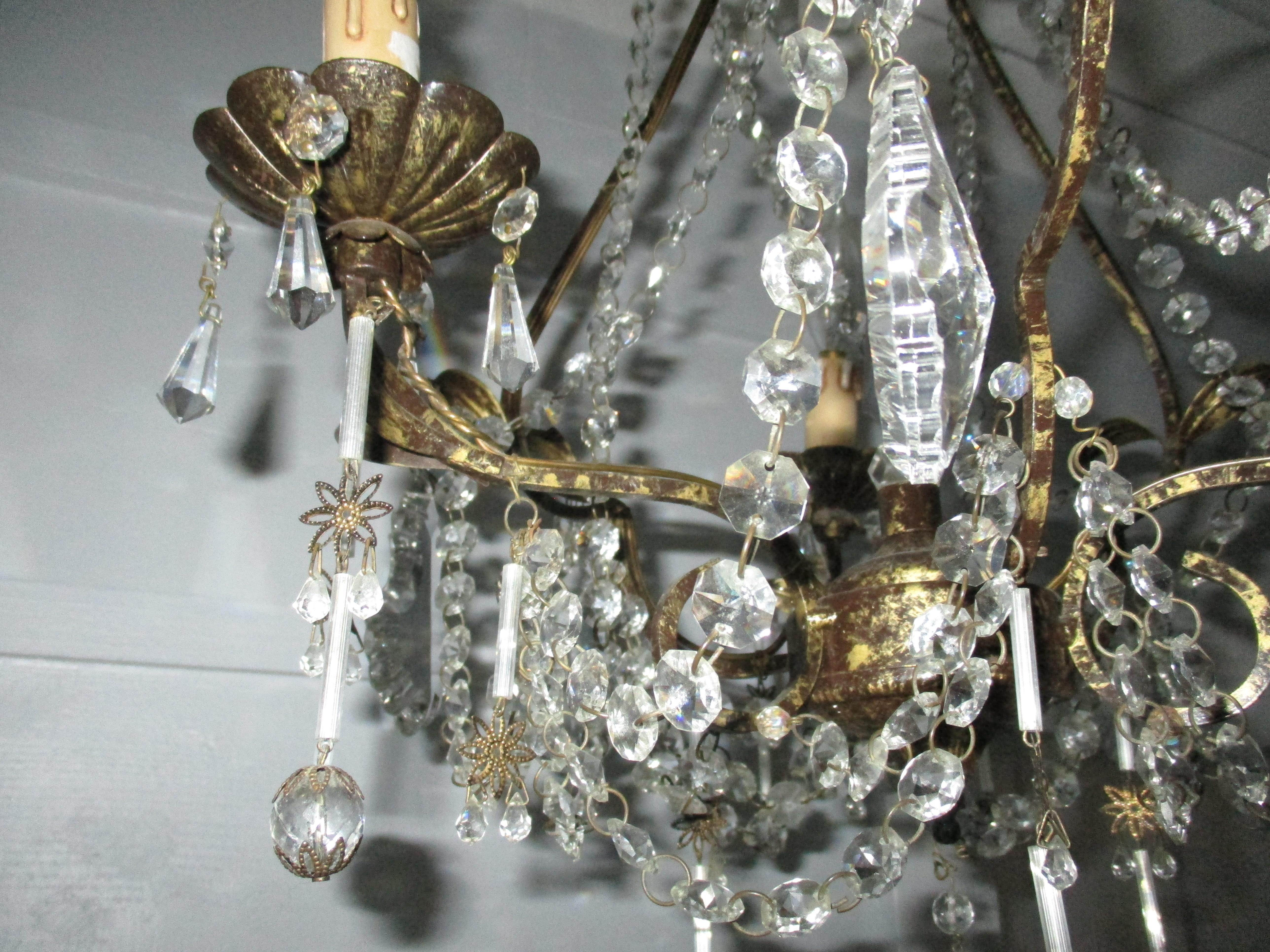 Mid-20th Century Early 20th Century Venetian Crystal Chandelier For Sale