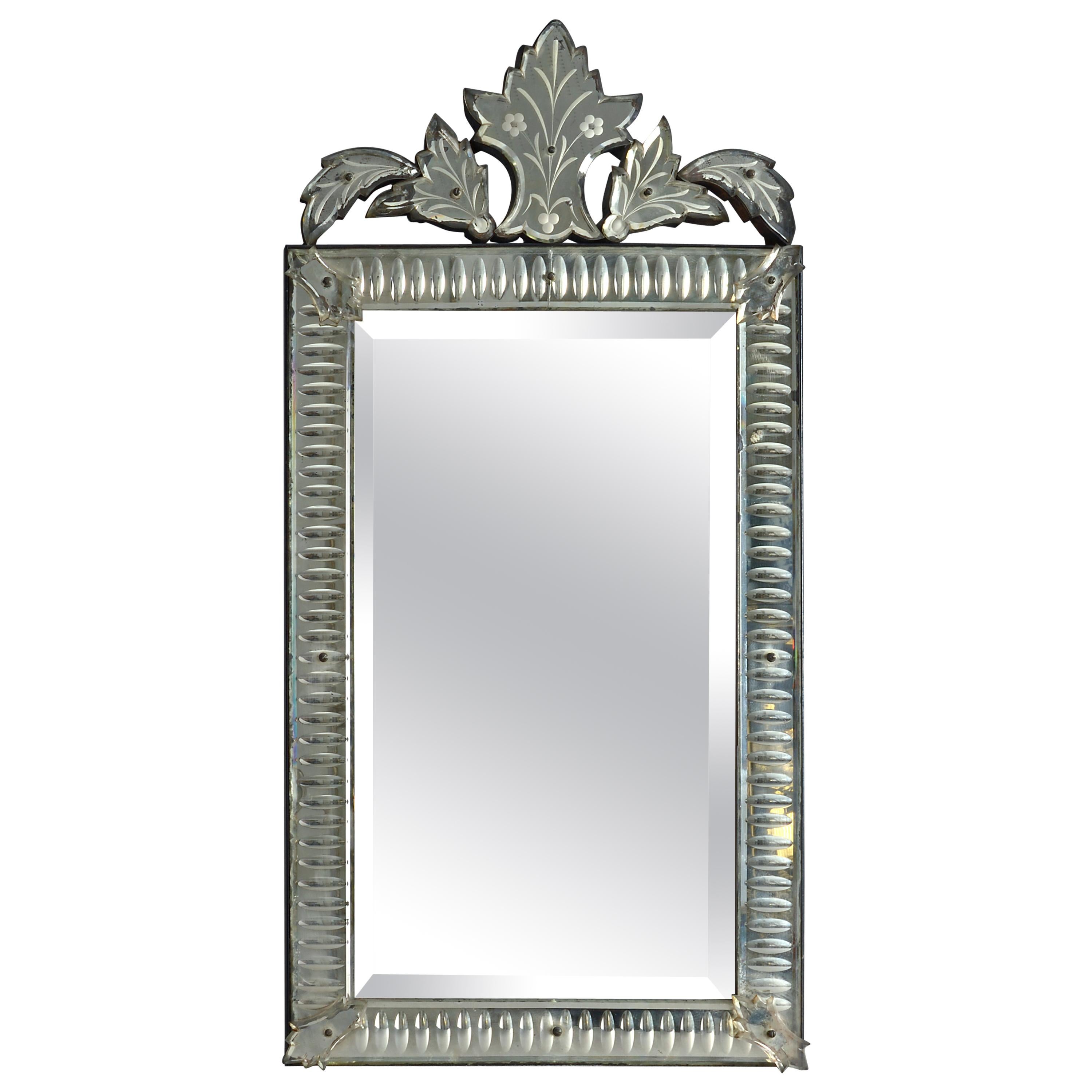 Early 20th Century Cut Glass Mirror at 1stDibs