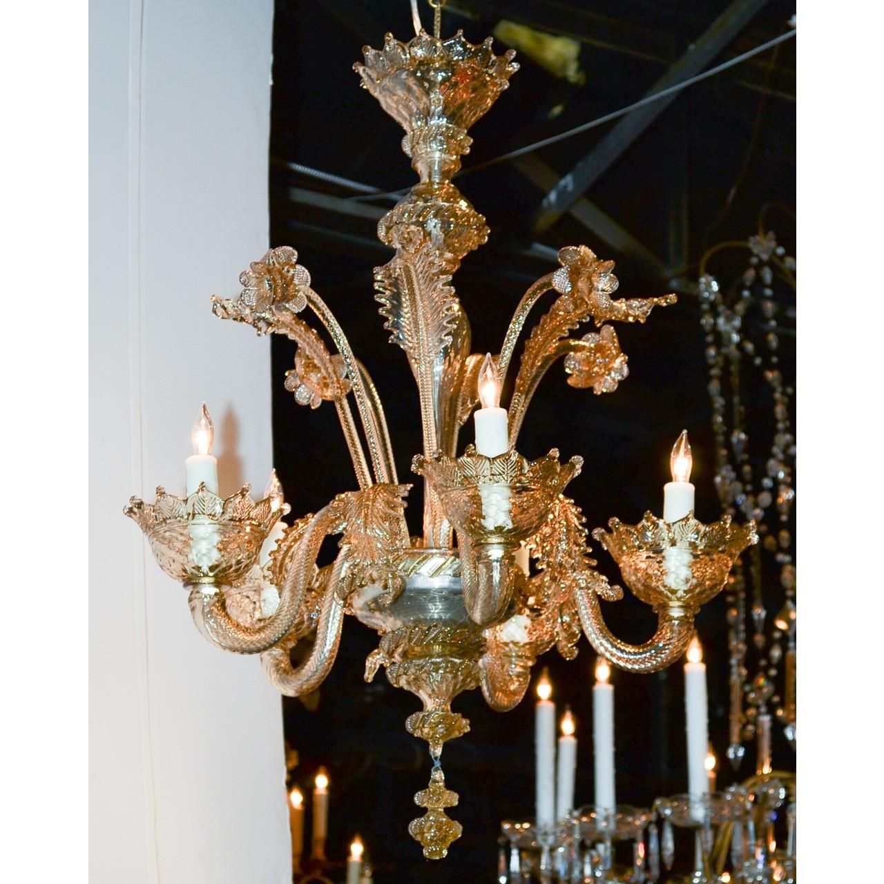 Early 20th Century Venetian Glass Chandelier 1