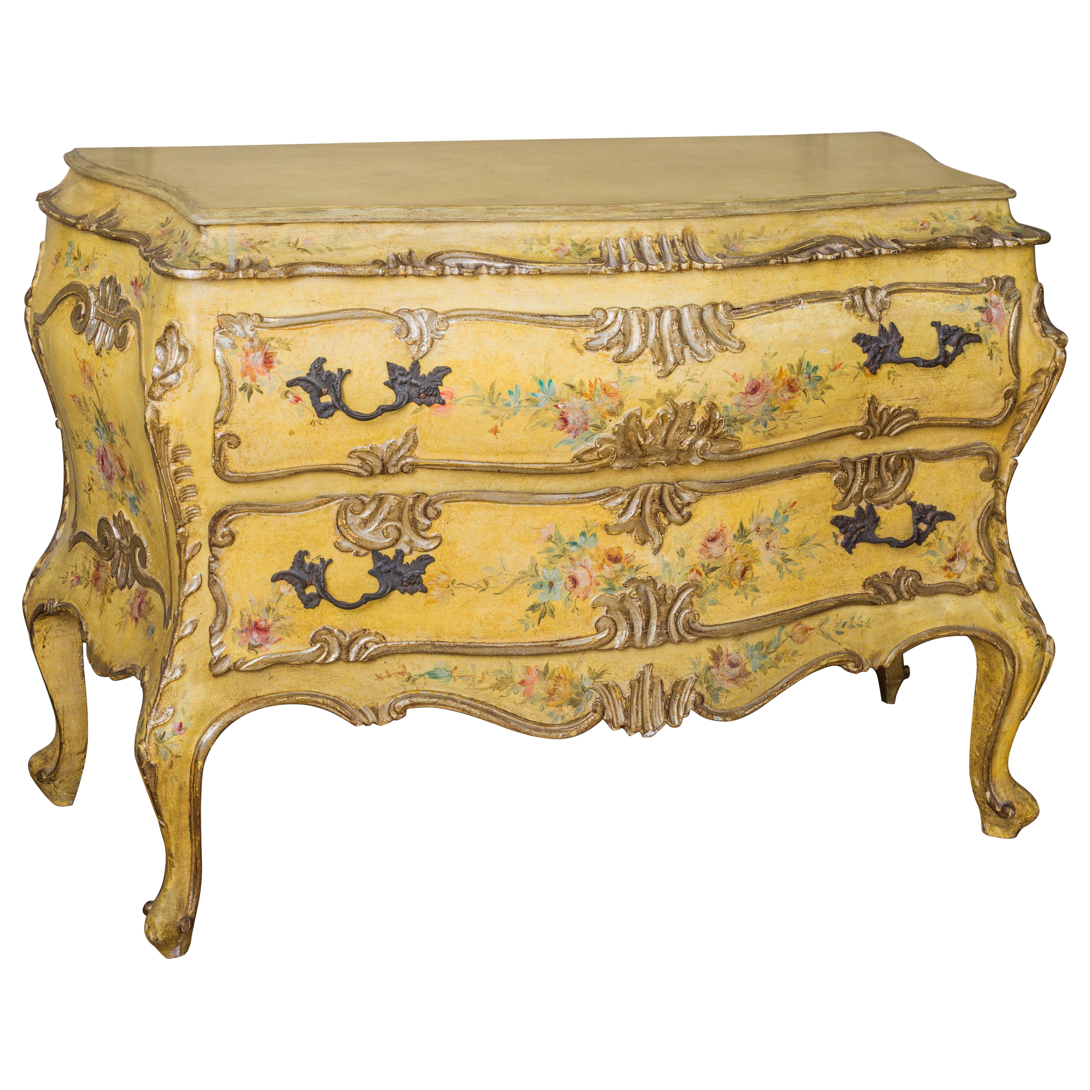 Early 20th Century Venetian Style Hand Painted Chest of Drawers