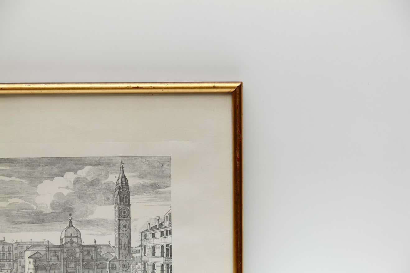 Paper Early 20th Century Venice Print in Black and White For Sale