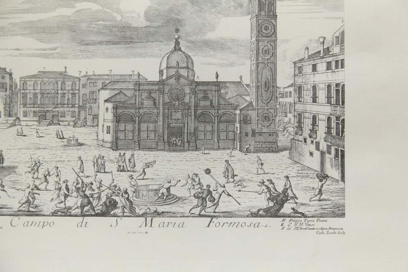 Carta Stampa veneziana dei primi del Novecento in bianco e nero in vendita