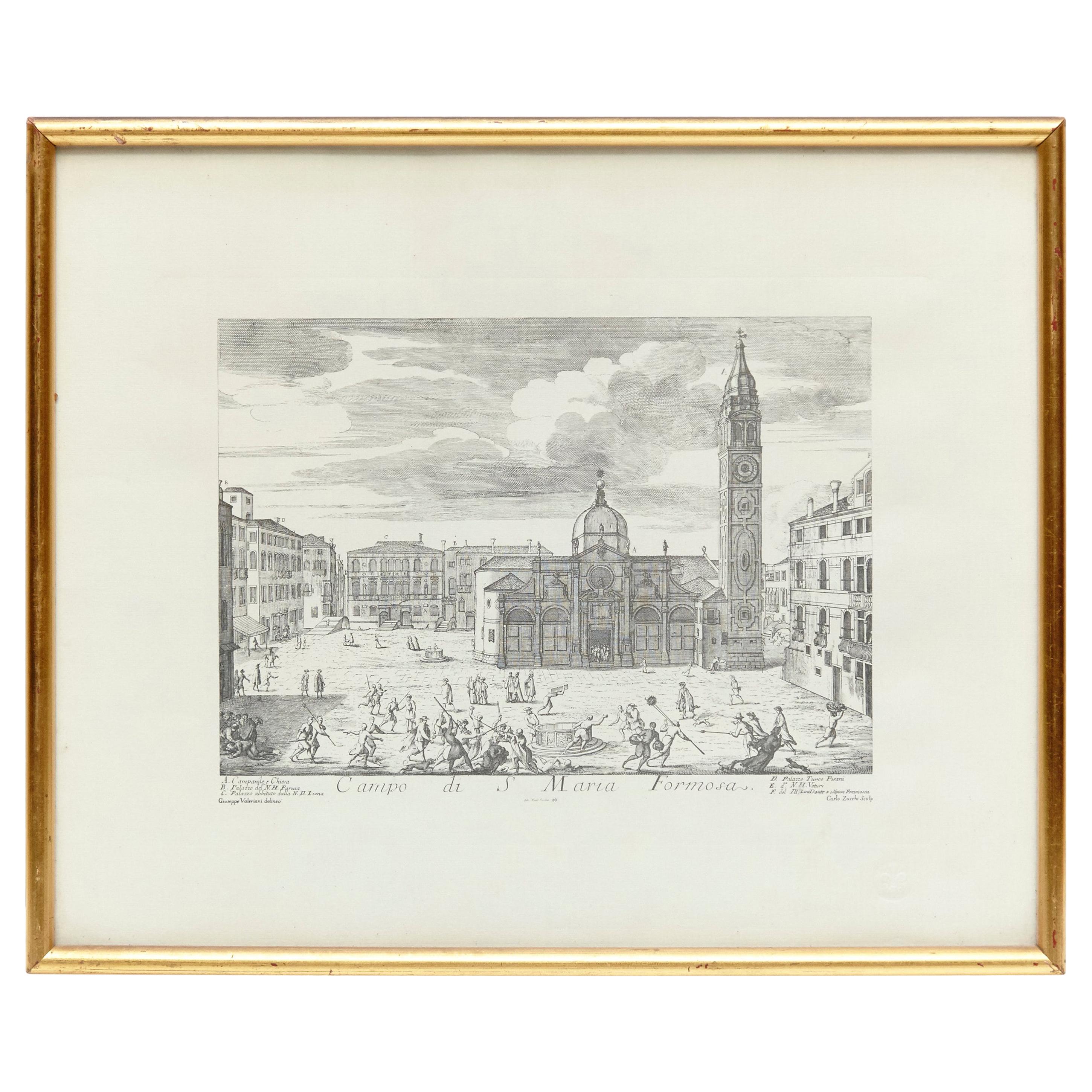 19th Century Lithography of Venice in Black and White For Sale at 1stDibs