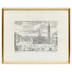 Vintage Early 20th Century Venice Print in Black and White