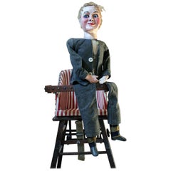 Vintage Early 20th Century Ventriloquist’s Dummy Herbert Brighton Attributed, circa 1930