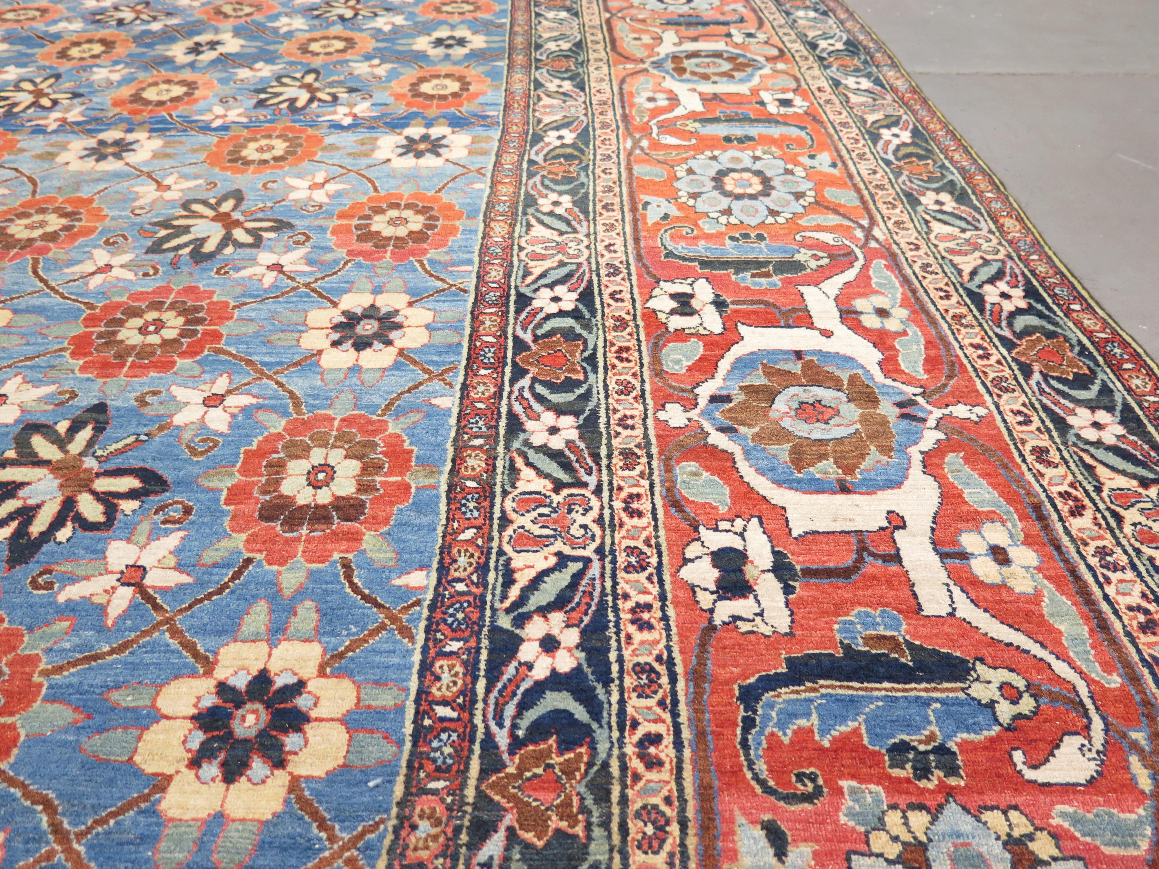 Persian Early 20th Century Veramin Carpet, Central Persia For Sale