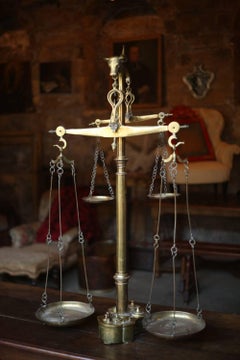 Early 20th Century Very Large Brass Butchers Scales