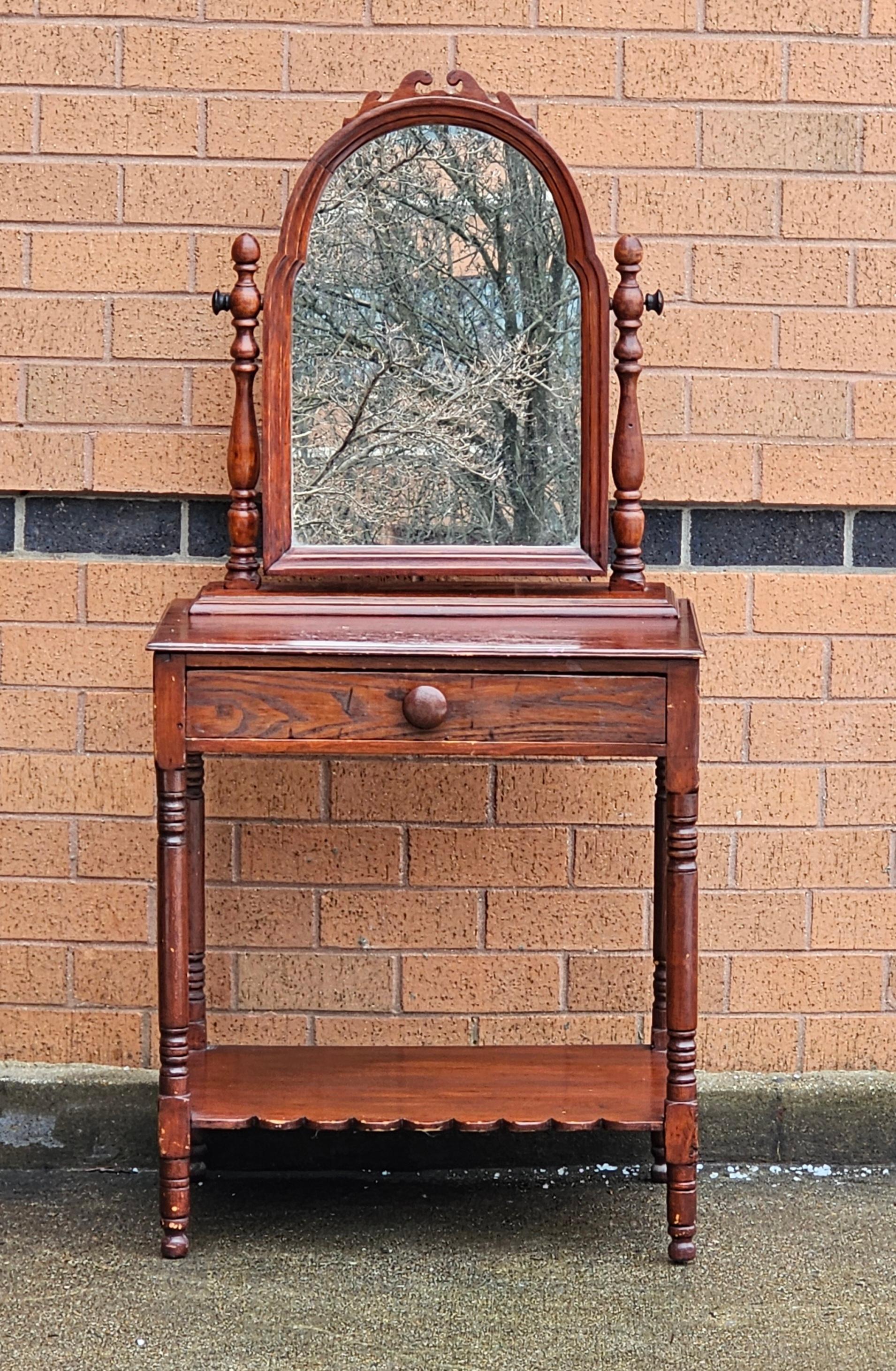 Other Early 20th Century Victorian Mahogany Mirrored Washstand  For Sale