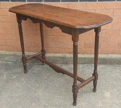 Early 20th Century Victorian Mahogany Trestle Console Table