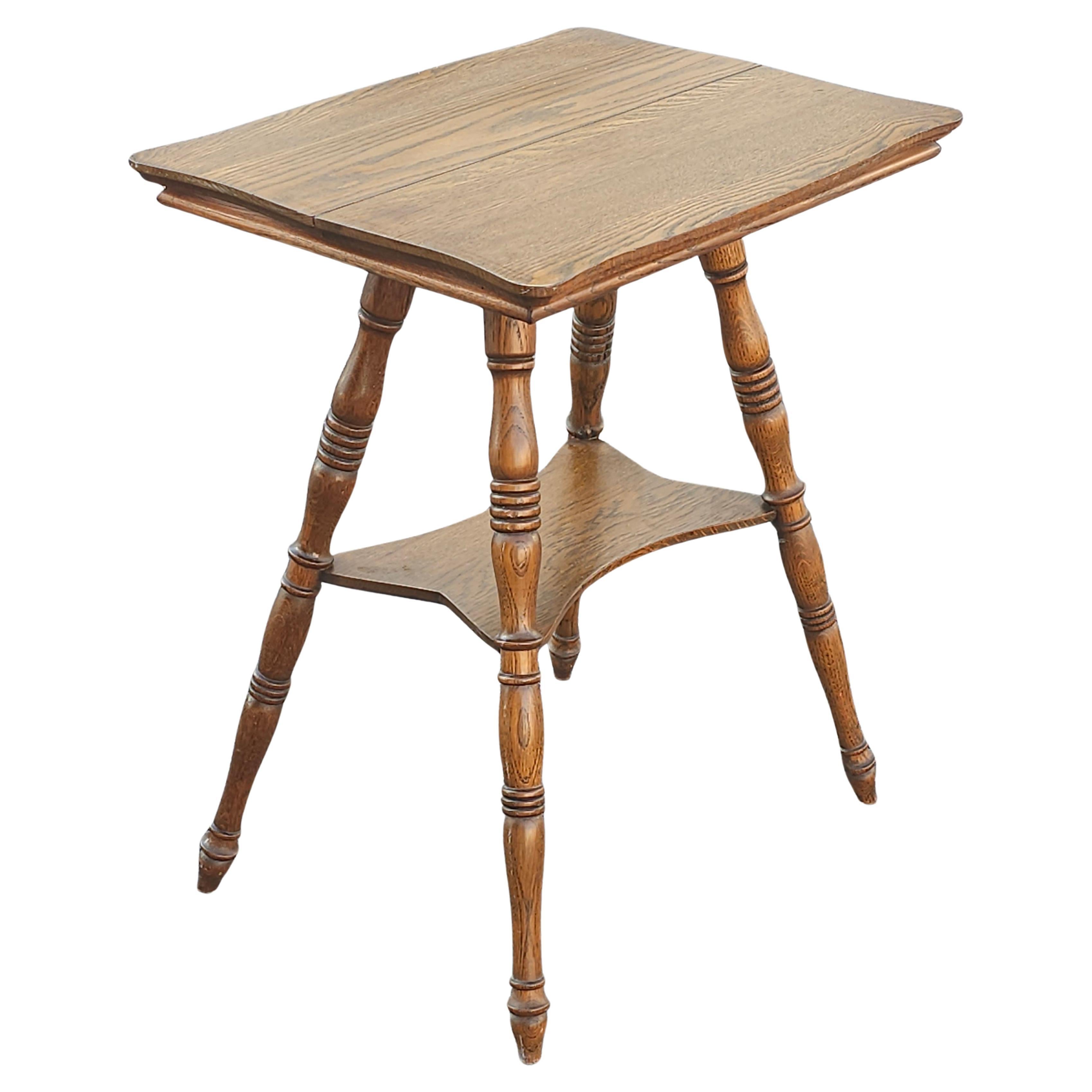 Table de salon victorienne en Oak du début du 20e siècle