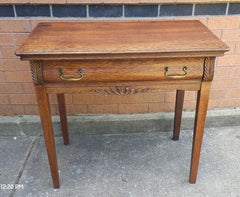 Early 20th Century Victorian Style Oak Dressing Table Console Table