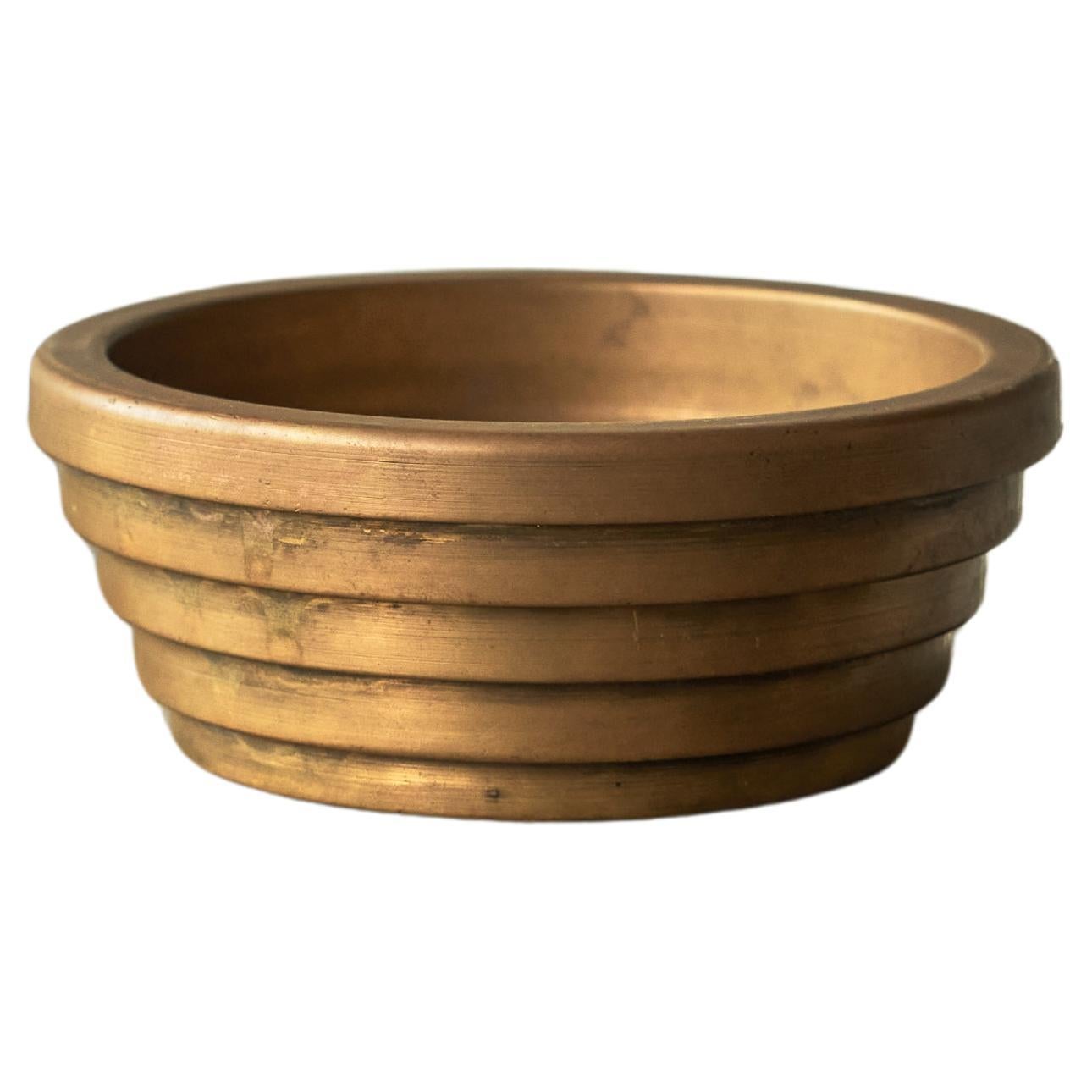 Early 20th Century Vide Poche in Patinated Brass