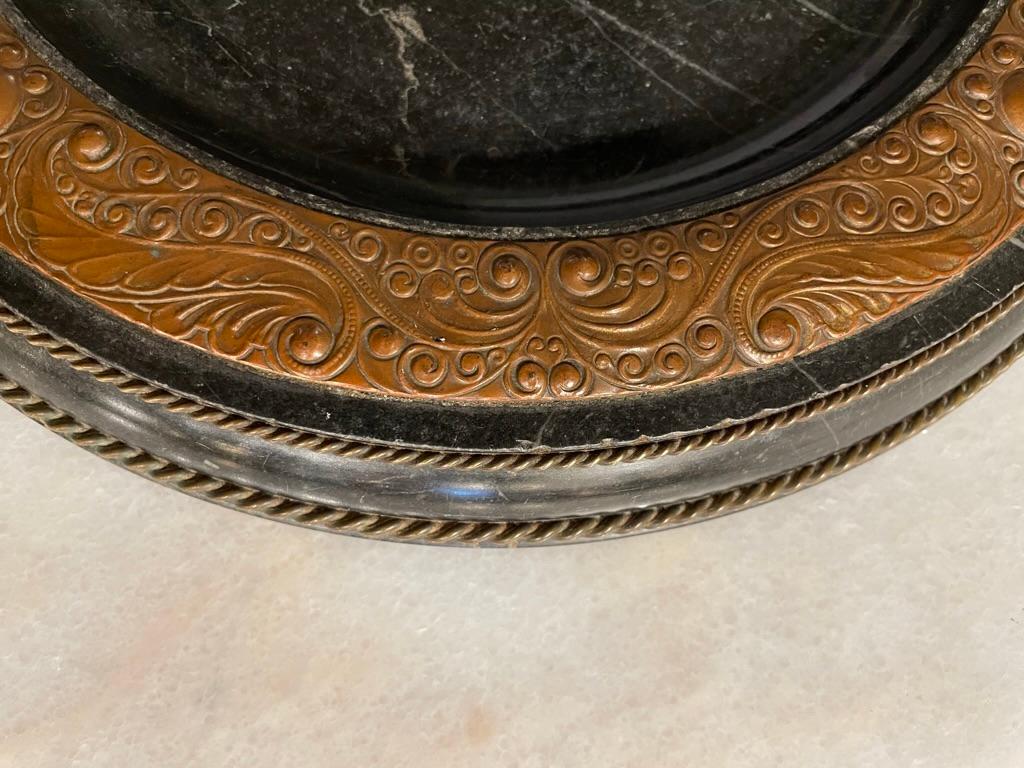 Early 20th Century Vienna Secessionist Marble, Copper and Brass Platter For Sale 8