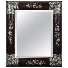 Early 20th Century Vietnamese Mother of Pearl Inlaid Mirror