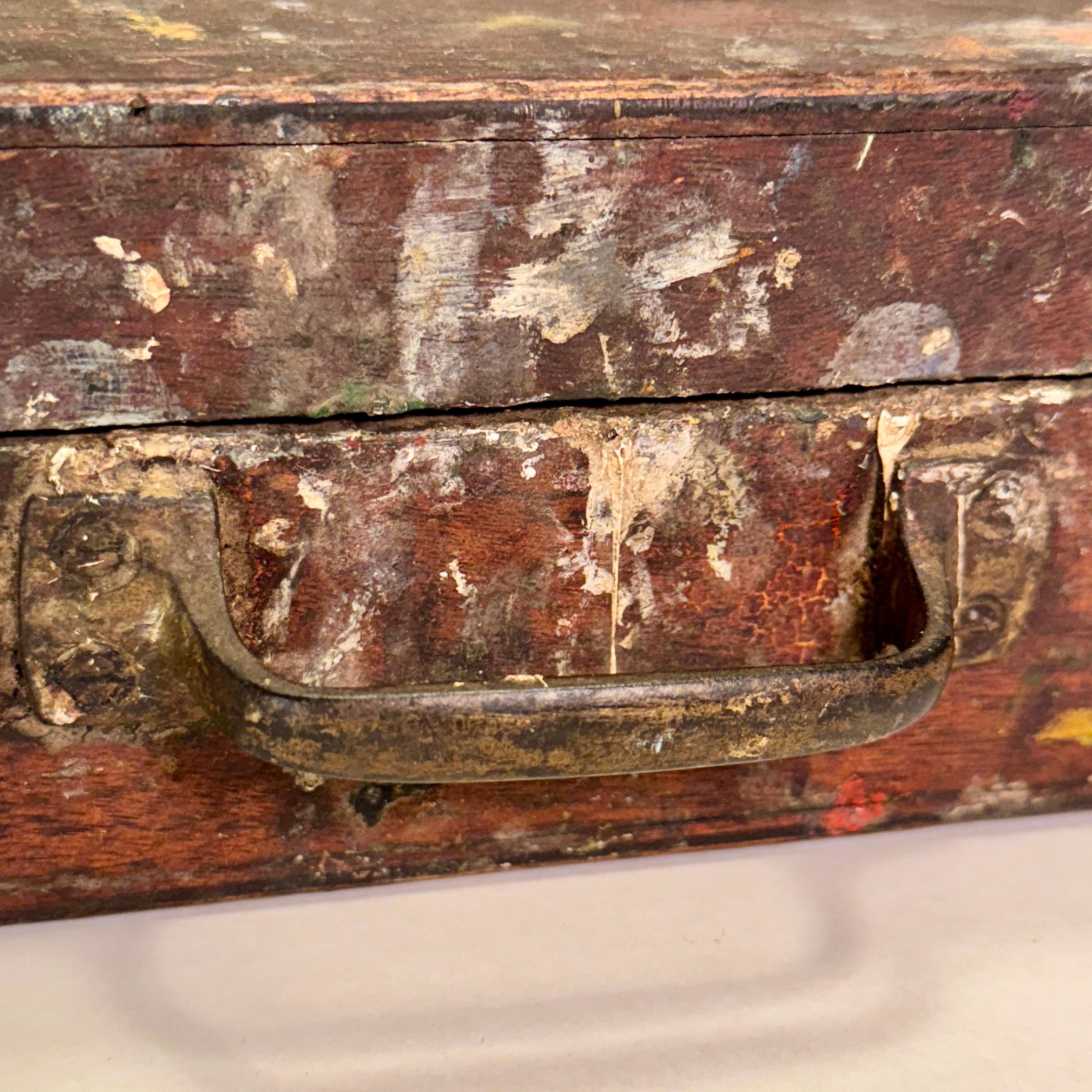 Early 20th Century Vintage Artists Paint Box and Pallet, Denmark For Sale 10