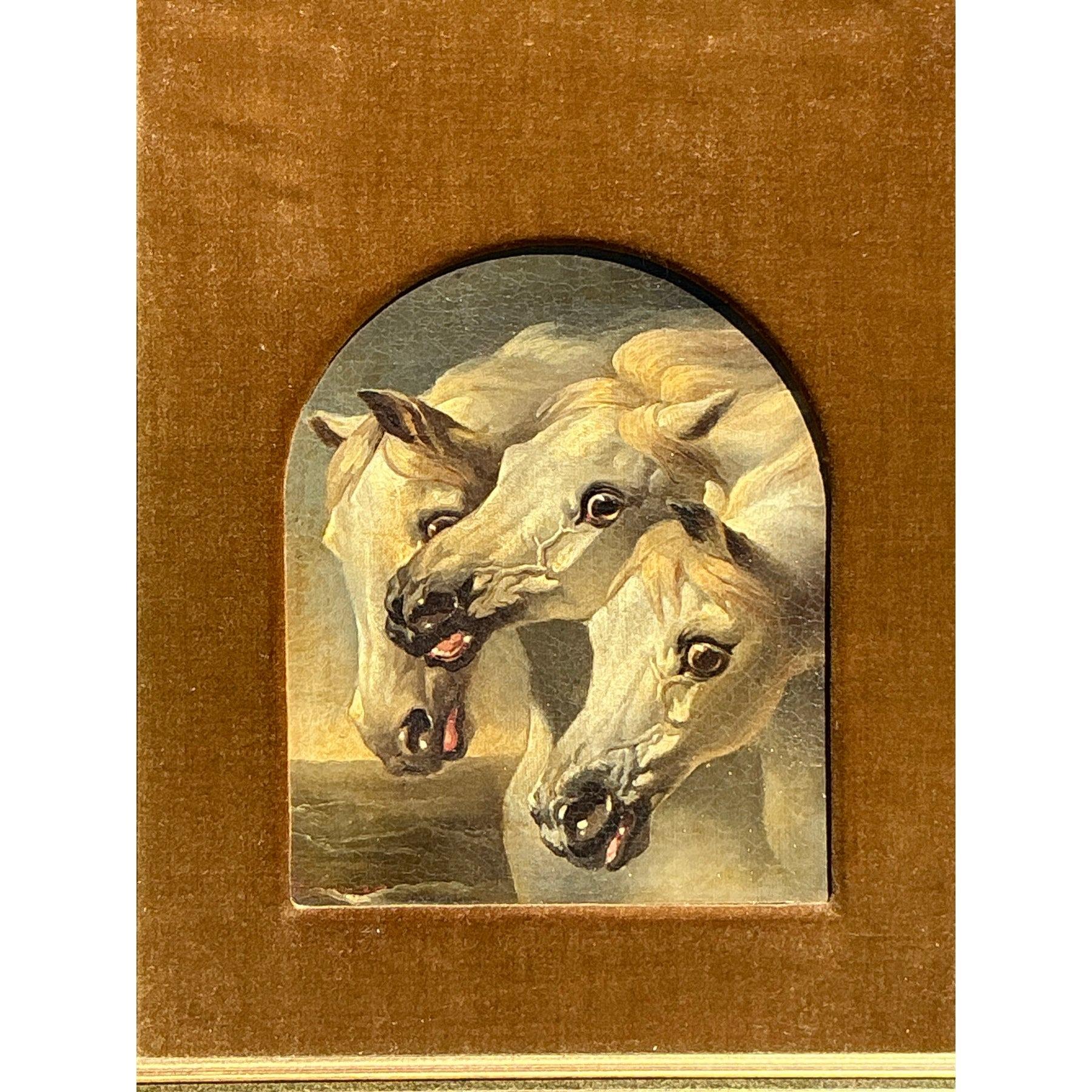 Early 20th Century Vintage Boho Arabian Horses After John Fredrick Herring For Sale 2