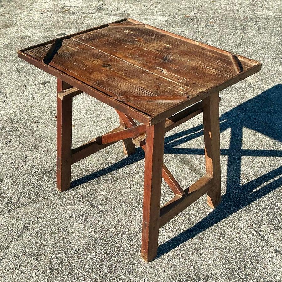 Early 20th Century Vintage Boho Primitive Side Table en vente 2