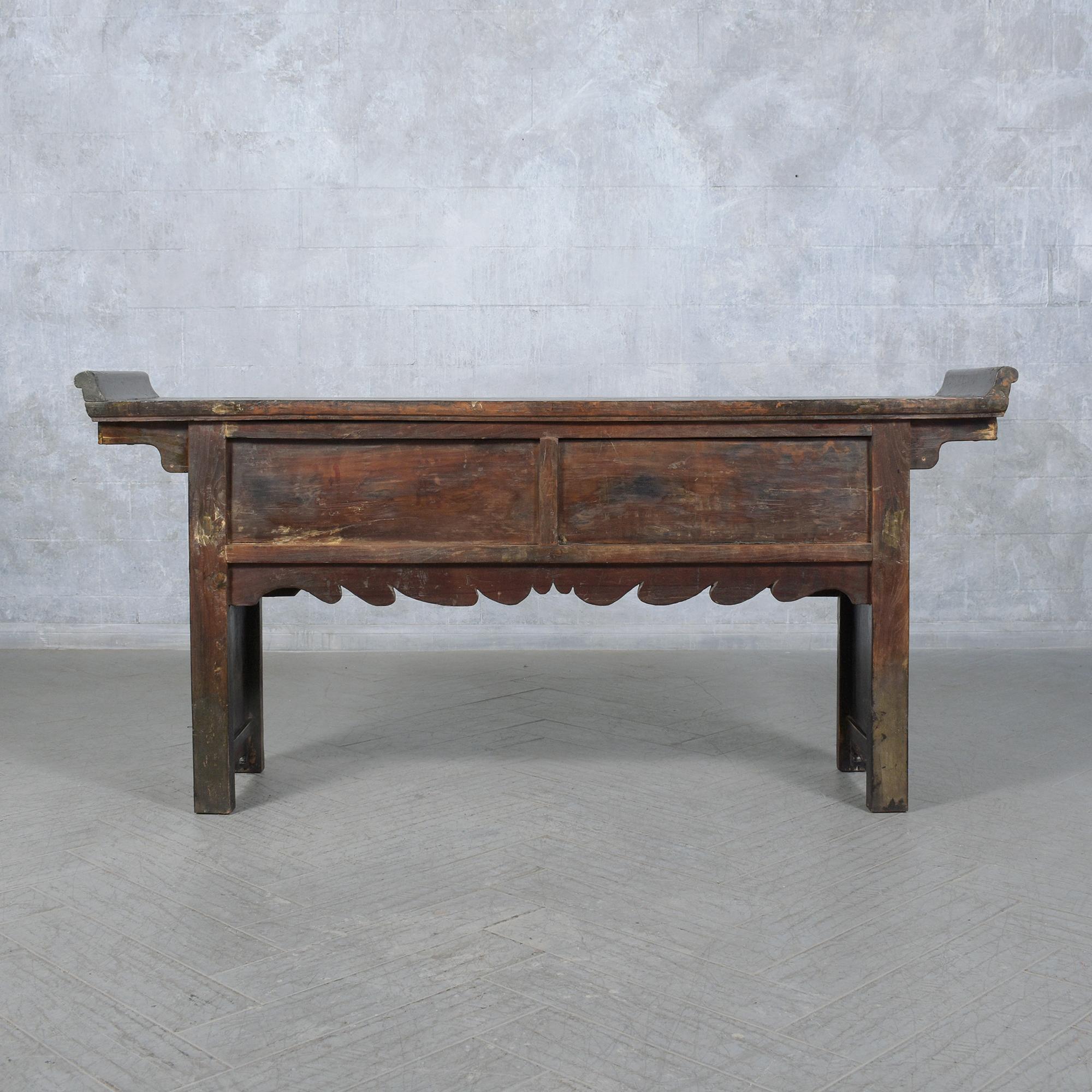 Early 20th Century Chinese Altar Console: Timeless Elegance Restored For Sale 8
