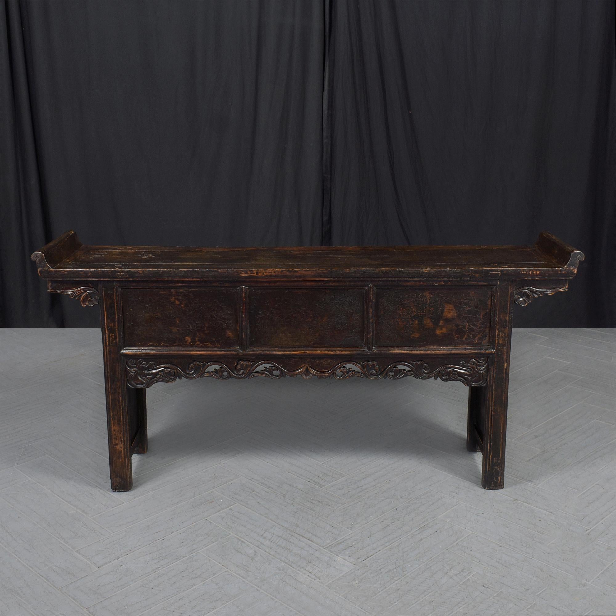 Chinese Export Early 20th Century Chinese Altar Console: Timeless Elegance Restored For Sale