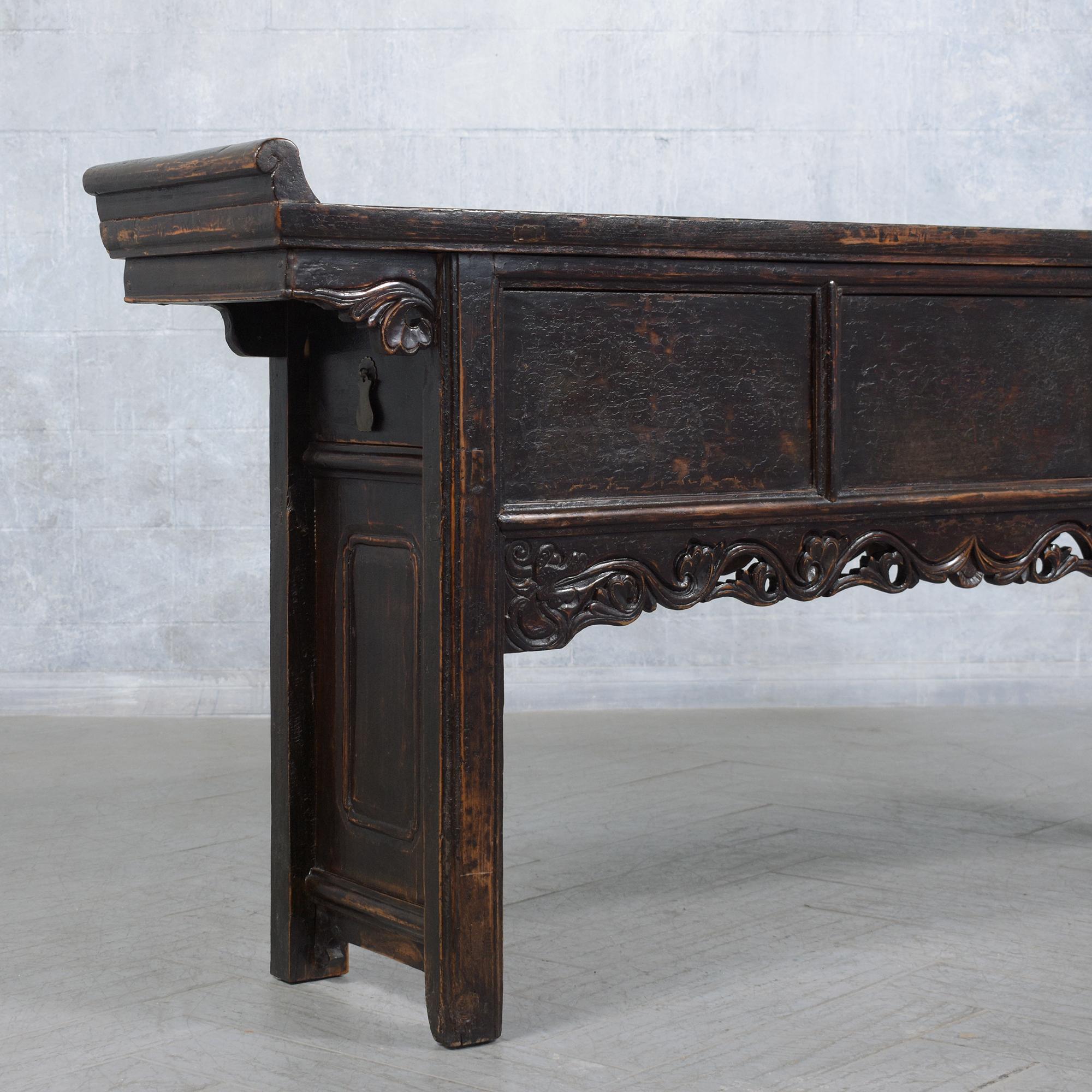 Early 20th Century Chinese Altar Console: Timeless Elegance Restored For Sale 3