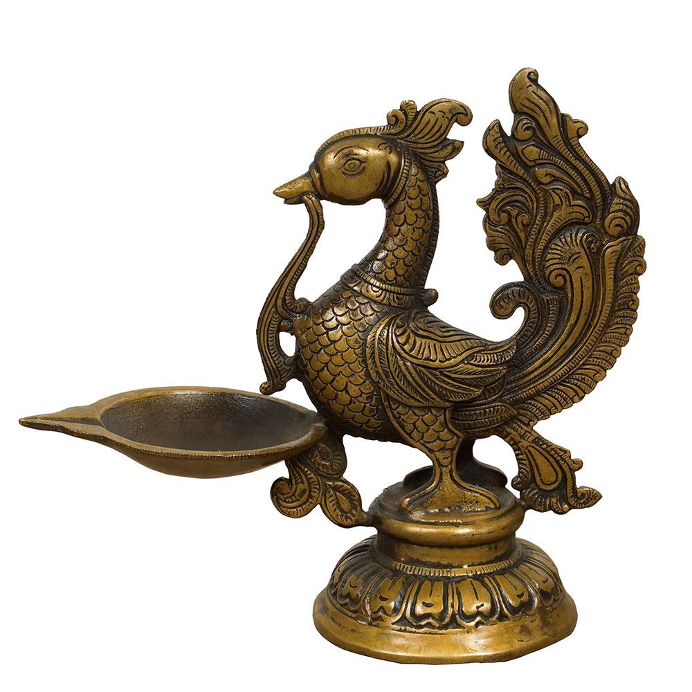 Cinese Lampada ad olio in ottone cinese d'epoca dei primi del Novecento in vendita