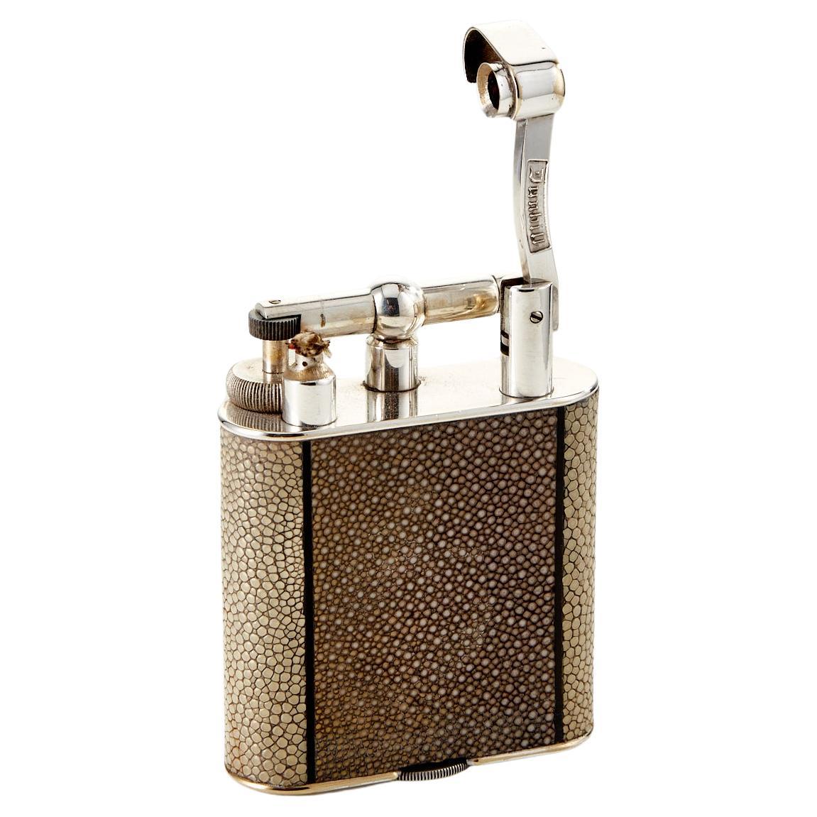 Early 20th Century Vintage Dunhill Shagreen Table Lighter Circa 1930