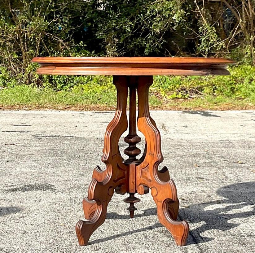 Early 20th Century Vintage East Lake Side Table In Good Condition For Sale In west palm beach, FL